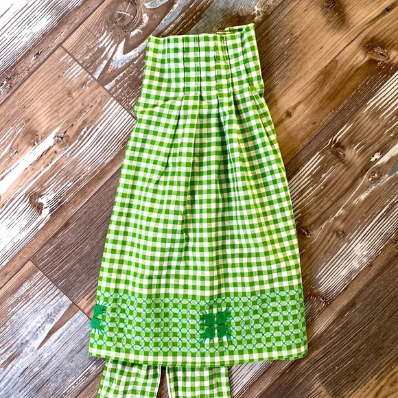 🍏Vintage🍏Embroidered Gingham Apron - Picture 2 of 3